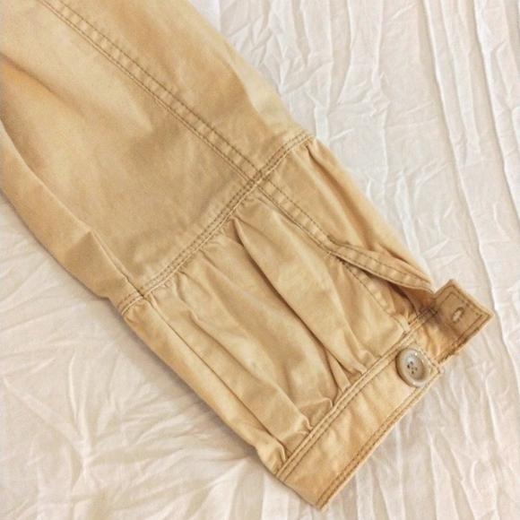 Caslon Spring Jacket BEIGE 3/4 Puff Sleeves Lightweight Nordstroms Jrs. Large - Picture 10 of 13